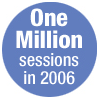 Over 1 million sessions served in 2006!