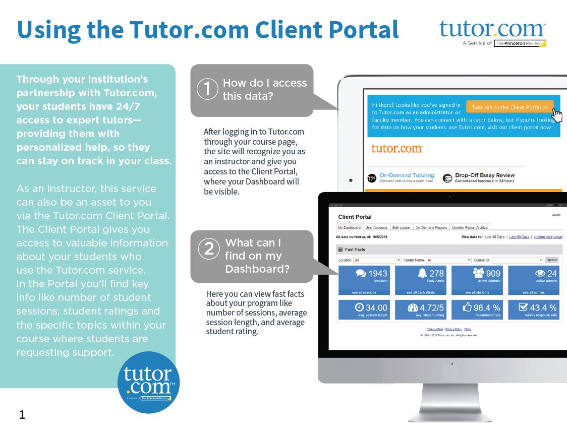 Tutor.com Client Portal Guide for Faculty - cover
