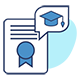 Icon of graduation diploma