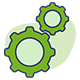 Icon of gears