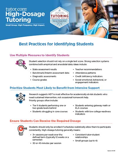 Best Practices for Identifying Students