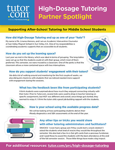 Partner Spotlight: High-Dosage Tutoring - cover