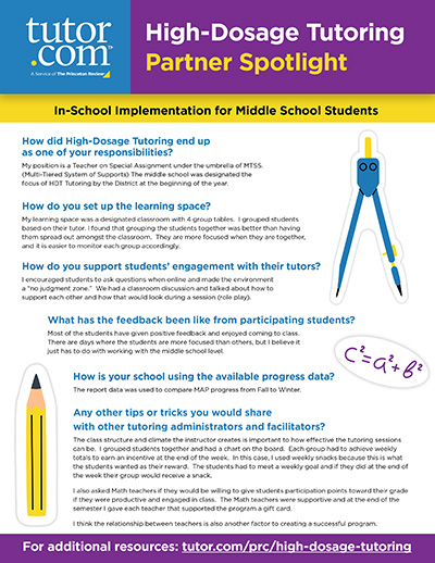 Partner Spotlight 2: High-Dosage Tutoring - cover