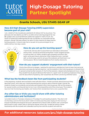 Partner Spotlight 3: High-Dosage Tutoring - cover