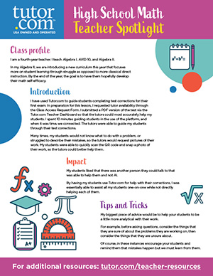 Teacher Spotlight: High School Math 2