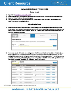 LEO Guide: Managing Scheduled Tutors - cover