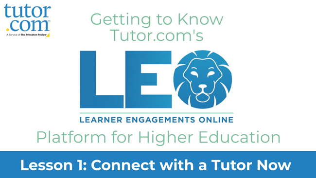 Higher Ed Lesson 1: Connect with a Tutor Now - cover