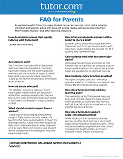 FAQ for Parents- cover