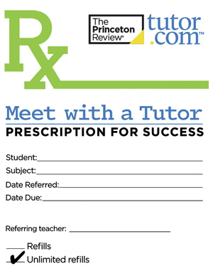 Tutoring Referral Prescription Pad - cover