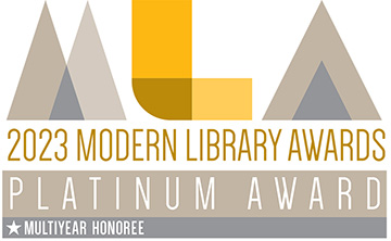 2023 Modern Library Awards Platinum Award Winner badge