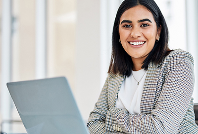 Professional representing co-staffing support in a modern office.
