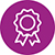 Icon of a ribbon within a circle, symbolizing award-winning expertise, including accolades like the CODiE Award for Best Education Platform, MLA Platinum Award, and EdTech Cool Tool Awards Finalist.